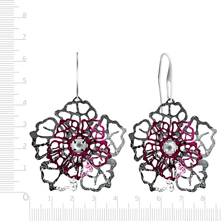 Серьги из серебра с эмалью