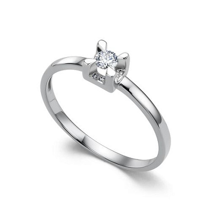 Кольцо из белого золота