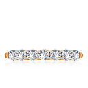 Кольцо из красного золота с фианитом