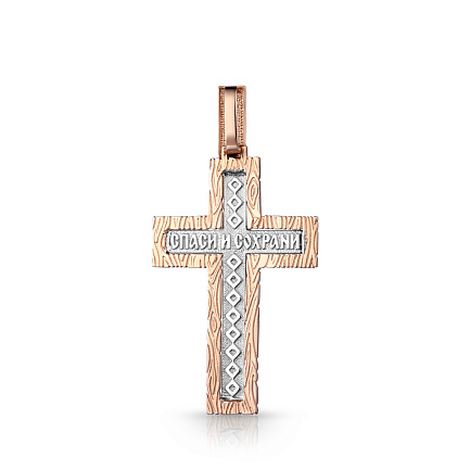 Крест из комбинированного золота