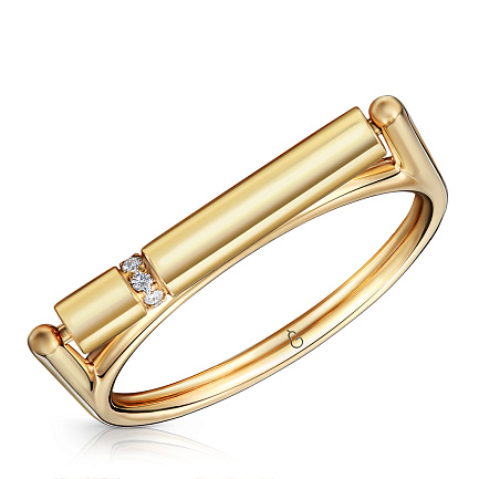 Кольцо из желтого золота с бриллиантом