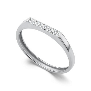 Кольцо из белого золота с бриллиантами