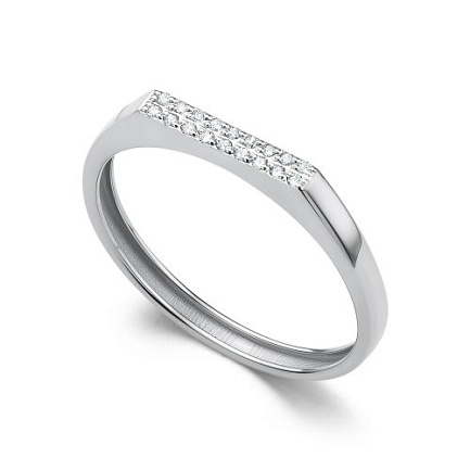 Кольцо из белого золота с бриллиантами