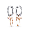 Серьги из белого золота с бриллиантами