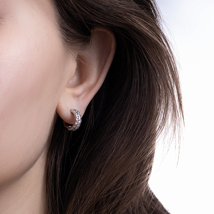 Серьги с английским замком из серебра