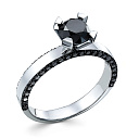 Кольцо из белого золота с бриллиантами