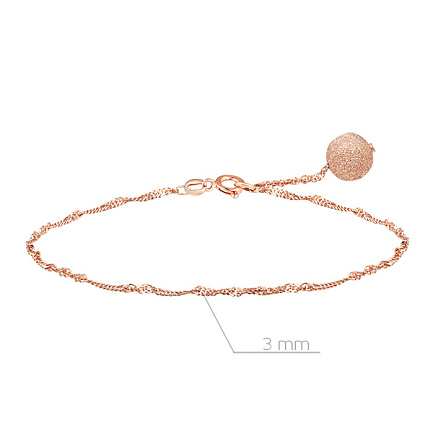 Браслет декоративный из красного золота