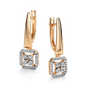 Серьги с английским замком из красного золота