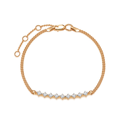 Браслет из красного золота с бриллиантами