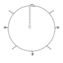 Браслет на ногу декоративный из серебра