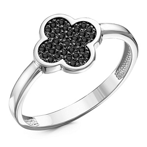 Кольцо из серебра с фианитами