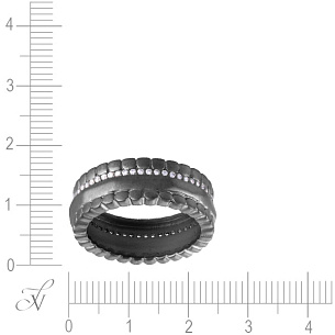 Кольцо из серебра с фианитом