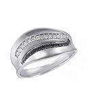 Кольцо из белого золота с бриллиантами