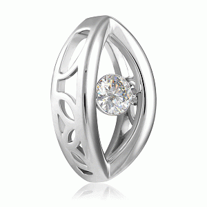 Подвеска из белого золота с бриллиантом