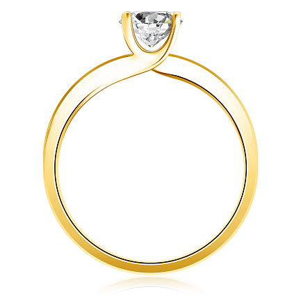 Оправа-кольцо из желтого золота
