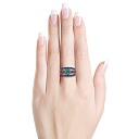 Кольцо из красного золота с агатом