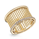 Кольцо из желтого золота с бриллиантами