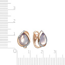 Серьги с английским замком из красного золота с бриллиантами