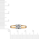 Кольцо из красного золота с фианитом