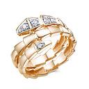 Кольцо из красного золота с бриллиантами