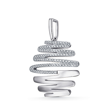 Подвеска из белого золота с бриллиантами