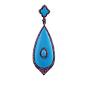 Подвеска из серебра с бирюзой, рубином