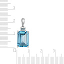 Подвеска из белого золота с аквамарином