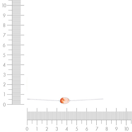 Браслет декоративный из серебра с кварцем