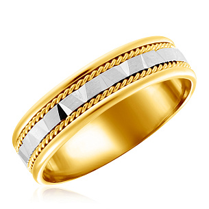 Кольцо обручальное из красного золота