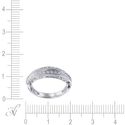 Кольцо из белого золота с бриллиантами