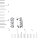 Серьги с английским замком из белого золота с бриллиантами