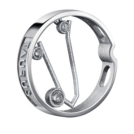 Подвеска из белого золота с бриллиантами