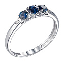 Кольцо из белого золота с сапфиром
