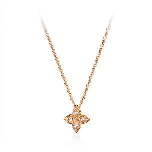 Колье из красного золота с фианитом