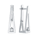 Серьги из белого золота с бриллиантами