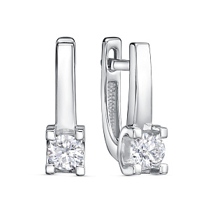 Серьги из белого золота с бриллиантами