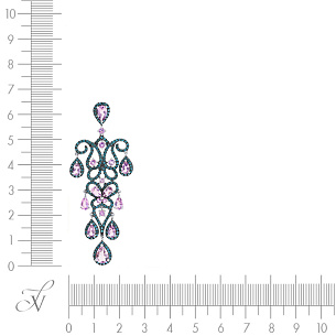 Подвеска из белого золота с аметистом