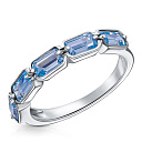 Кольцо из белого золота с топазами