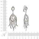 Серьги из золота с бриллиантами, сапфирами