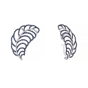 Серьги из белого золота с бриллиантами, сапфирами