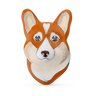 Брошь из серебра с эмалью