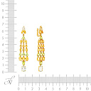 Серьги с английским замком из желтого золота с бриллиантами