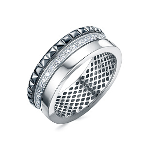 Кольцо из белого золота с бриллиантом