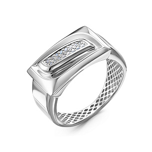 Кольцо из белого золота с бриллиантом