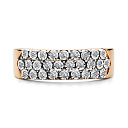 Кольцо из красного золота с бриллиантами