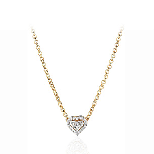 Колье из желтого золота с бриллиантом