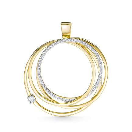 Подвеска из желтого золота с бриллиантами