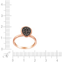 Кольцо из красного золота с бриллиантами