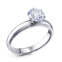 Кольцо из белого золота с бриллиантом