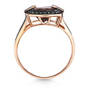 Кольцо из красного золота с раухтопазом